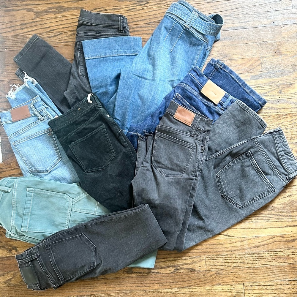 9 Pair Women’s Jeans Bundle Lot – Madewell Pilcro Zara BDG Reseller